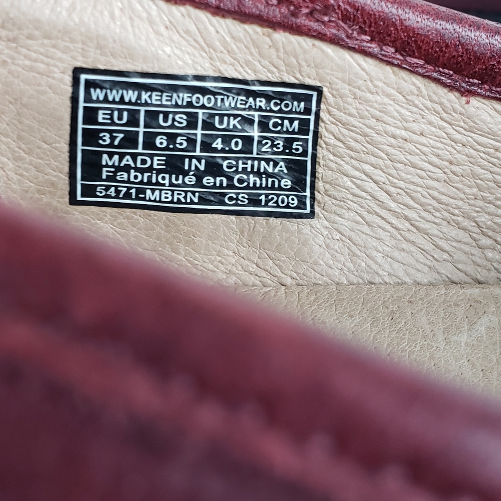 KEEN Women's Leather Brick Red Loafers Size 6.5 - Picture 5 of 8